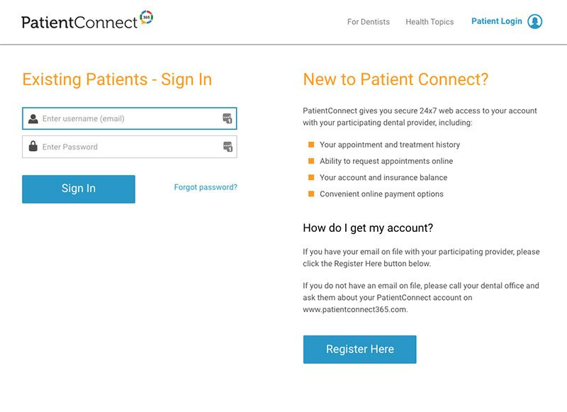 PatientConnect portal
